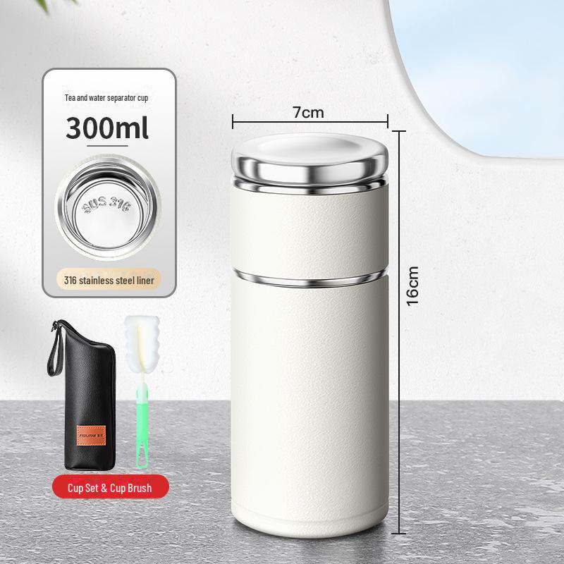 Компактная термокружка для заваривания чая из нержавеющей стали 316 - портативная конструкция с разделением воды для мужчин и женщин, идеальный подарок