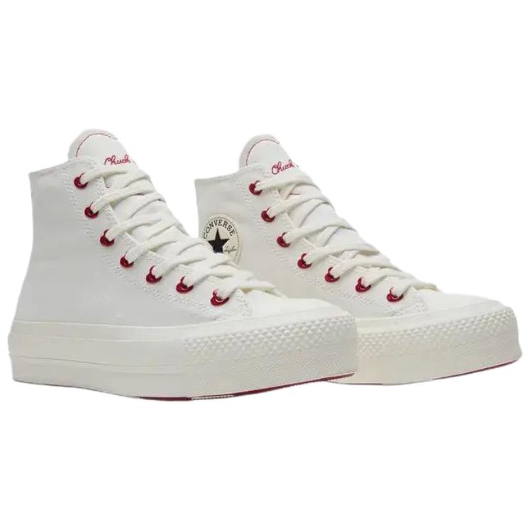 Converse Кеды на платформе All Star Lift Серия Love Удобная посадка Высокие холщовые кеды Женские кроссовки Белые A19058C