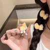 Заколка для волос Флокированная Кошка Обнимает Рыбу Дизайн Зажим для волос Мягкий Исцеляющий Множество Стилей Выражения Универсальный Аксессуар для волос
