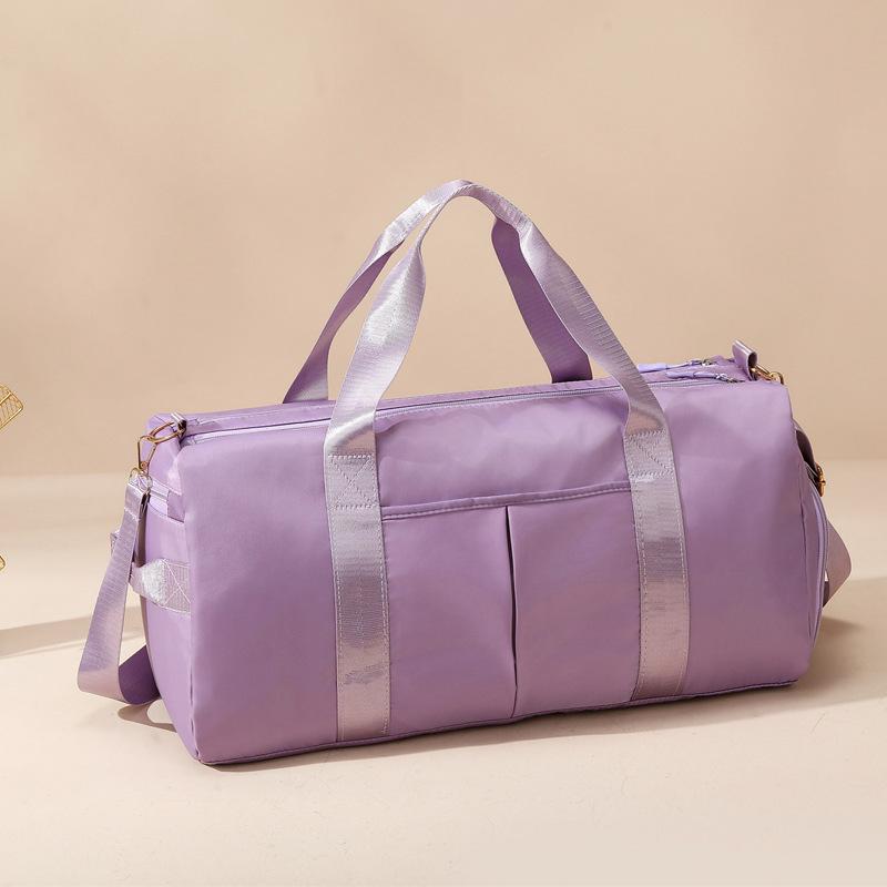 Портативная однотонная дорожная сумка с отделением для обуви, разделением сухого и влажного, плечевым ремнем, легкая для плавания и фитнеса