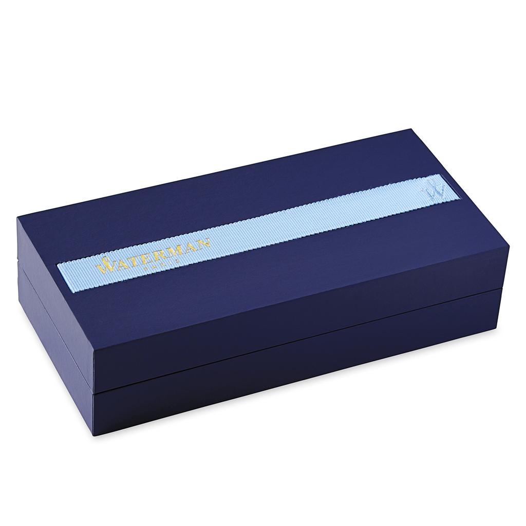 Waterman Перьевая ручка Exception Slim Deluxe Blue Lacquer ST с тонким кончиком и пером из 18-каратного золота в подарочной коробке, подлинная импортная S0637090