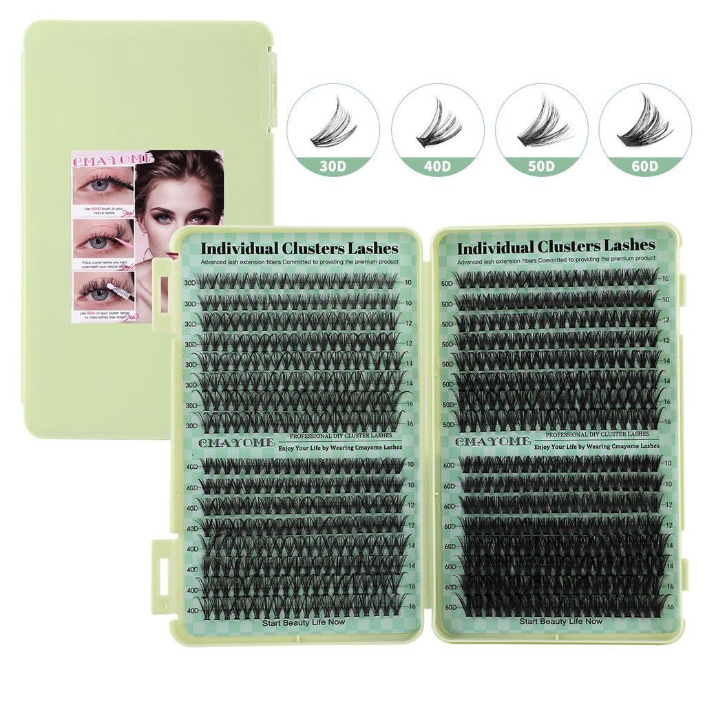 640 Tufts Diy Single Tufts Of False Eyelashes Natural Thick D-Song Segmented Grafting Eyelashes