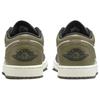 Кроссовки Air Jordan 1 Low Black Toe Medium Olive Unisex Green White 553558-092