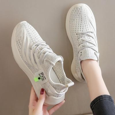 Женские кроссовки для бега, уличные, легкие, для хайкинга, розовые, спортивные, дышащая сетчатая ткань и нескользящая резиновая подошва, обувь на толстой подошве