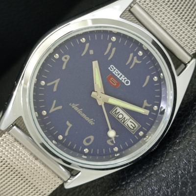 ЯПОНИЯ ВИНТАЖНЫЕ ВОССТАНОВЛЕННЫЕ SEIKO 5 АВТОМАТИЧЕСКИЕ 6309A МУЖСКИЕ ЧАСЫ С СИНИМ ЦИФЕРБЛАТОМ a701729-5