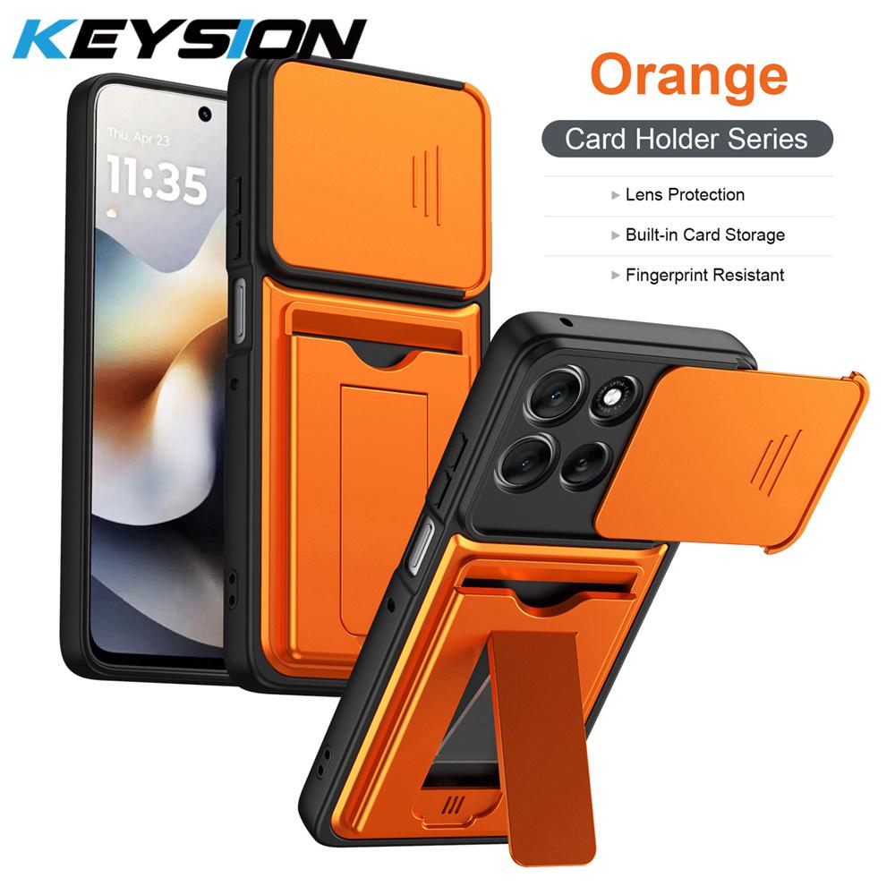 KEYSION Сумка-кошелек Чехол для телефона для Motorola MOTO G86 G67 G57 Power G56 5G Слайдер Защита камеры Подставка Ударопрочный чехол