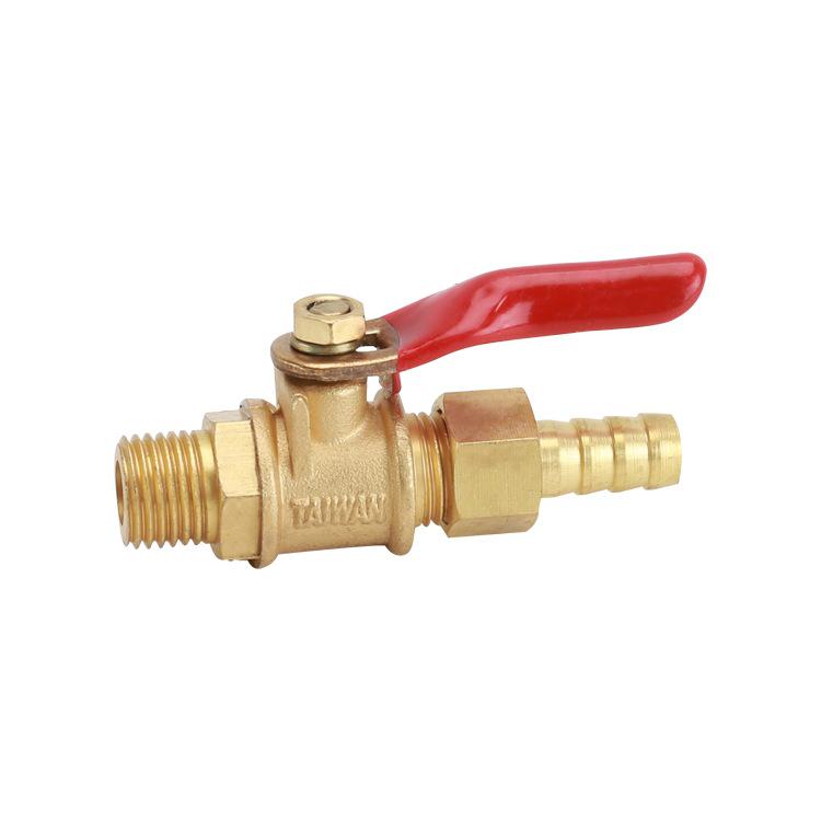 Red Handle Copper Valve Ball Quick Connect 18" 14" 38" Malefemale Threaded Straightthrough Switch