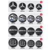 56mm60mm65mm75mm Car Wheel hub Center Cap Badge covers sticker 4pcs Mercedes Benz W204 W205 W212 W213 W177 W176 W117 X253 W247