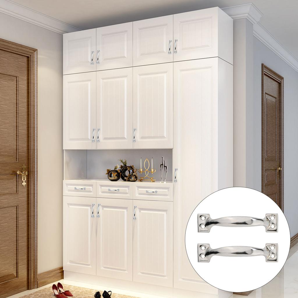 4pcs Barn Door Drawers Handles Bows-Shaped Metal Wardrobe Cabinet Pulls Iron Furniture Knob for Home Decoration