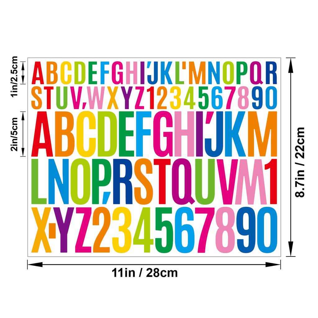 1+2 Дюймовая Наклейка с Буквами Самоклеящийся Винил Водонепроницаемая Подходит для Бутылки для Воды Ручной Скрапбук Постер Наклейка с Буквами