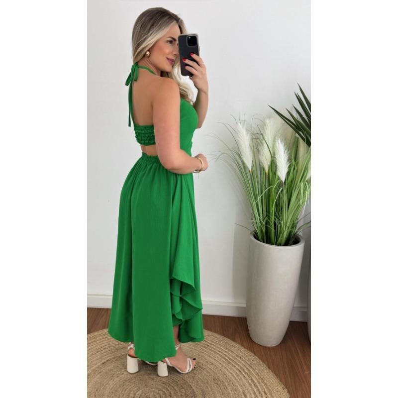 VEZFAA Женская мода лето весна без рукавов свисающий вырез высокая талия повседневные платья