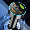 8/6 Ports Car Charger Fast Charging PD QC3.0 USB Type C 250W Fast Charging Car Mobile Phone Adapter For iPhone Samsung Huawei