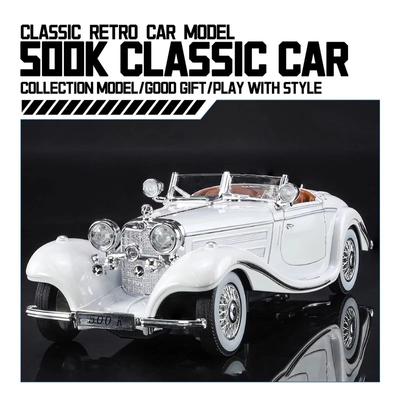 Ретро Стиль 1:24 Модель классического автомобиля из сплава Classic 500K и серии CLK-GTR, подходящая для молодых людей, чтобы коллекционировать и демонстрировать подарки и игрушки для мальчиков