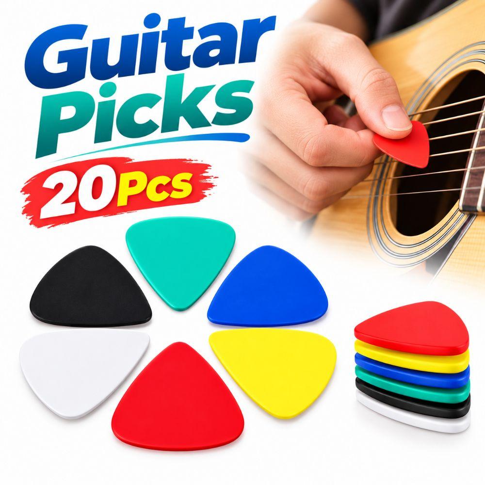 20Pcs ABS Plectrums Acoustic Guitar for Acoustic Guitar Folk Guitar Ukulele Accessories