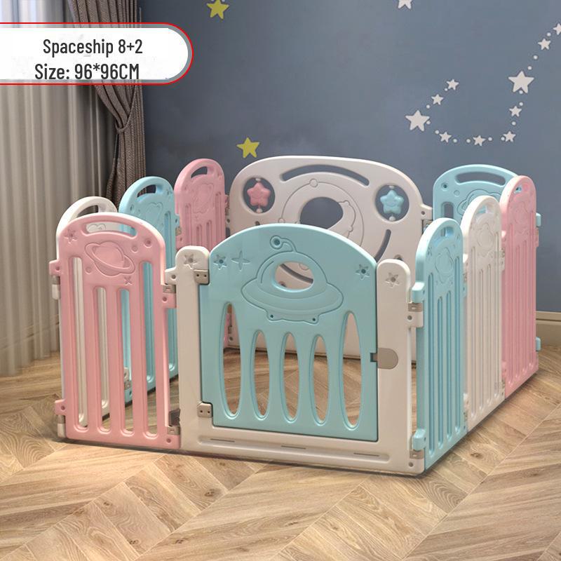 Детский безопасный манеж с ковриком для ползания в помещении и защитой от падений