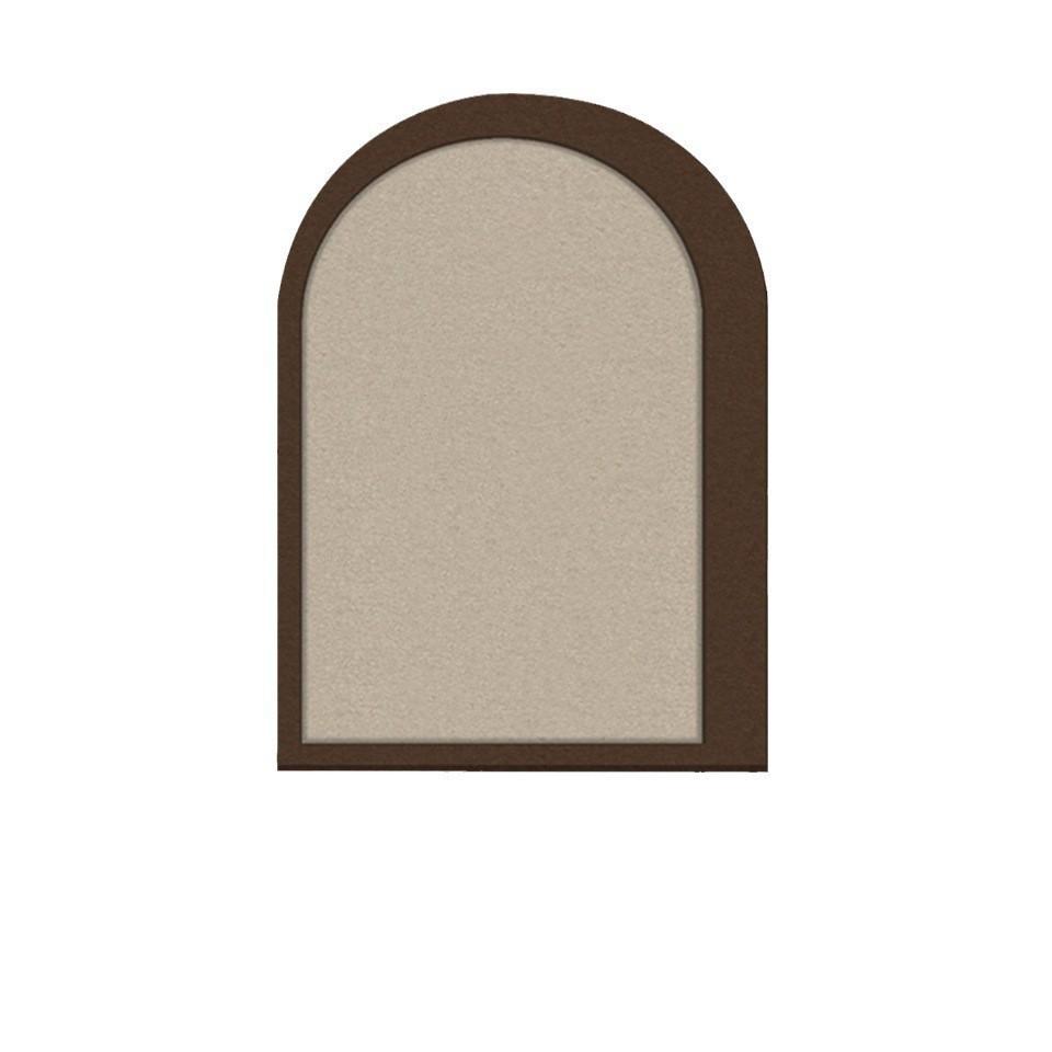 Arch Felt Bulletin Board, 9mm Thick Push-Pin Board, No-Drill Adhesive Wall Mount, Brown or Cream, 40x60cm / 60x80cm