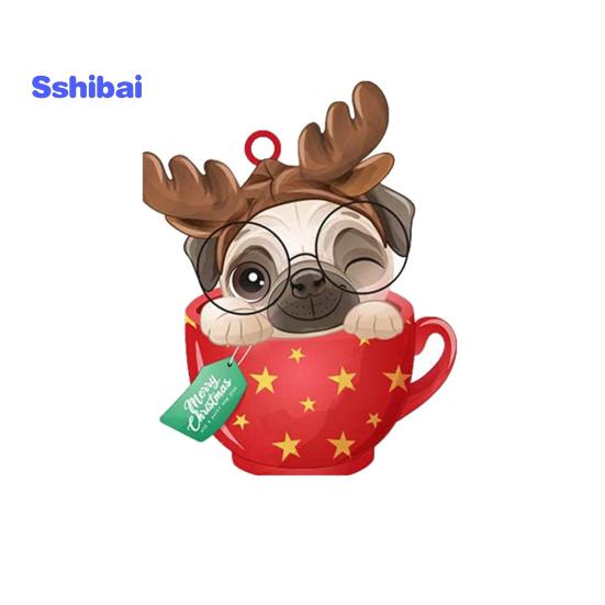 Рождественский кулон многоразовый изысканный креативный мопс в форме рождественской елки кулон для домашнего праздничного украшения