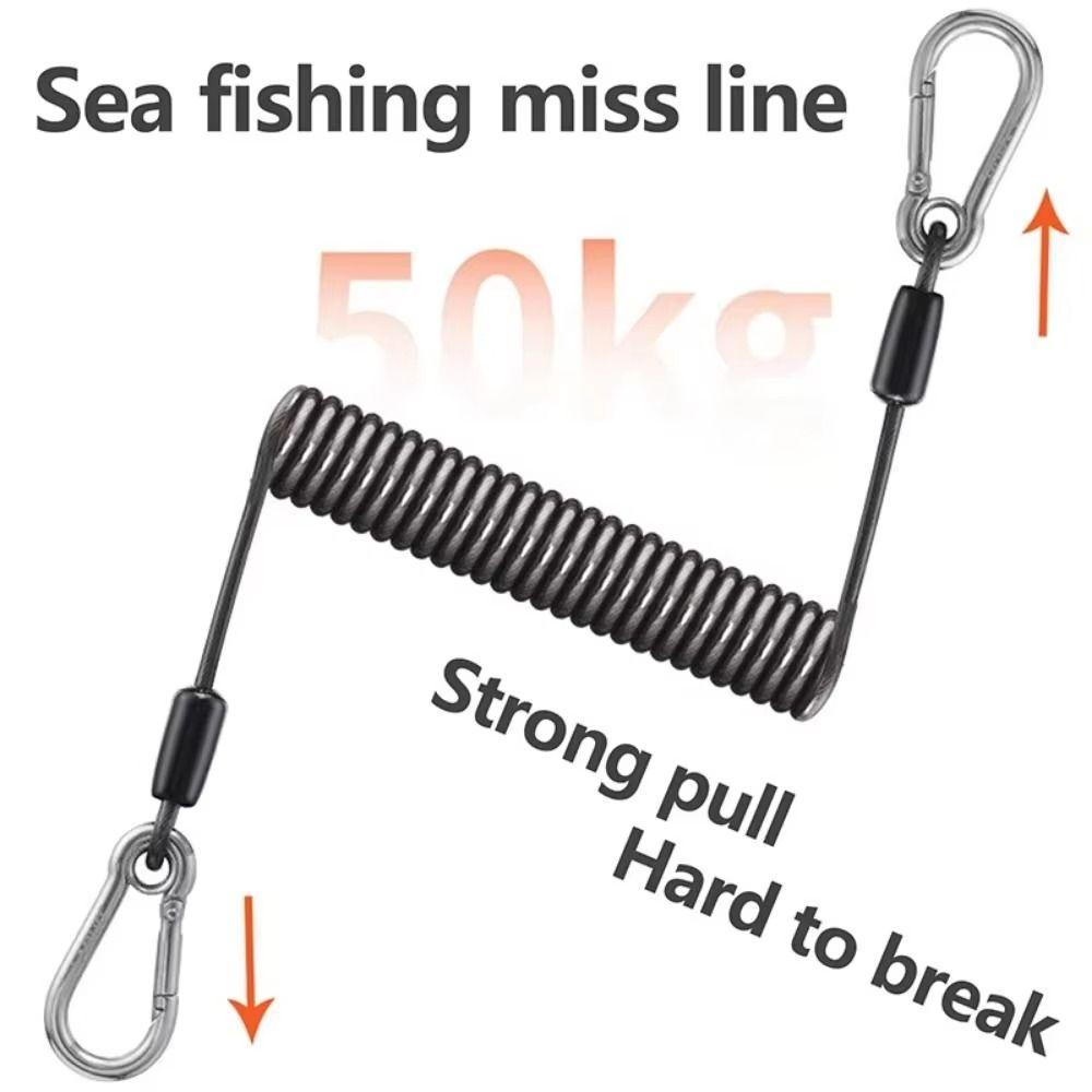 Telescopic Fishing Lanyard Anti-drop Spring Rope Fishing Fishing Safety Rope Fishing Supplies