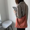 Сумка-тоут Холщовая Однотонная Простая Конфетного Цвета Женская На Одно Плечо