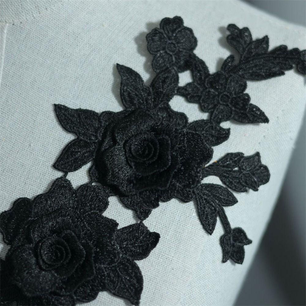 Кружевная ткань Цветочная аппликация Ручная работа Аппликация на ткани Аксессуар для одежды Тканевая нашивка Швейное дело