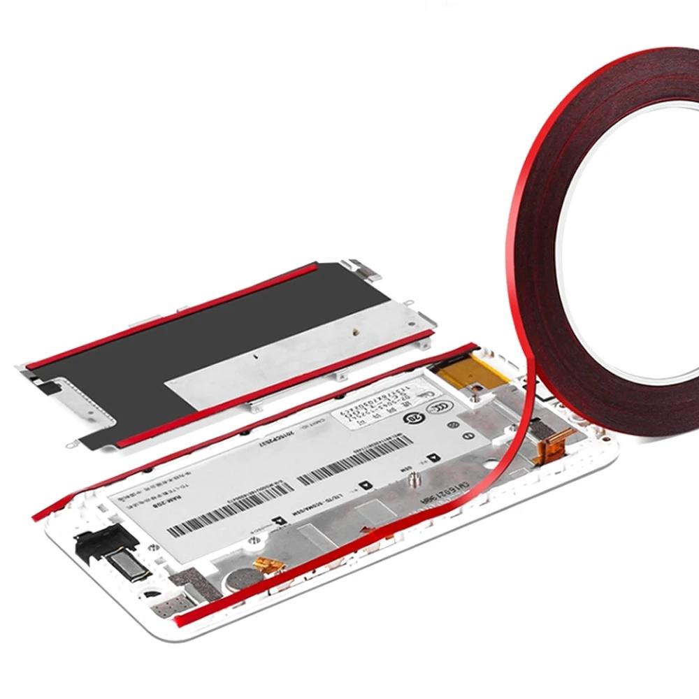 AMAOE 0.3mmx5mm High-Viscosity PE Double-Sided Tape for Phone Repair and Screen Adhesion, Length: 10m