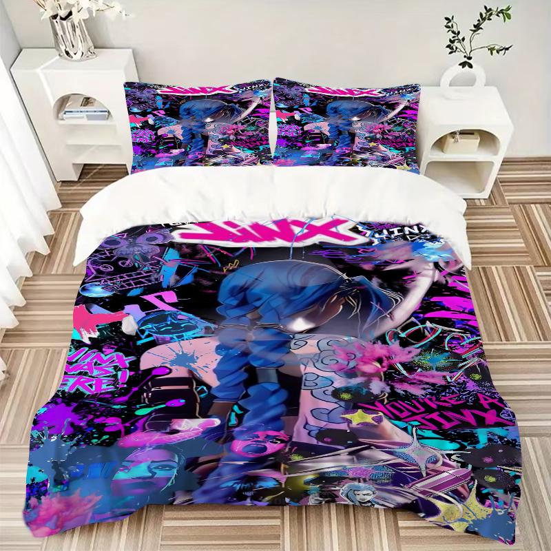 3Pcs Vivid Neon Graffiti Art Bedding Sets For All Sizes New 3D Printed Bed Cover Comforter Duvet Cover Pillowcase Bedroom Decoration