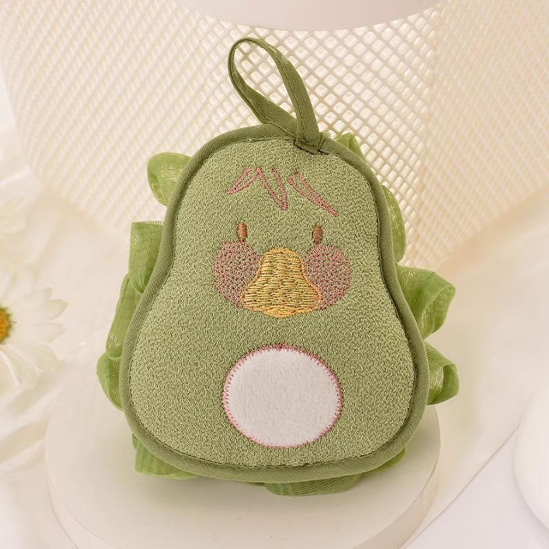 Двусторонняя отшелушивающая мочалка для тела в стиле принцессы с милой мочалкой-цветком