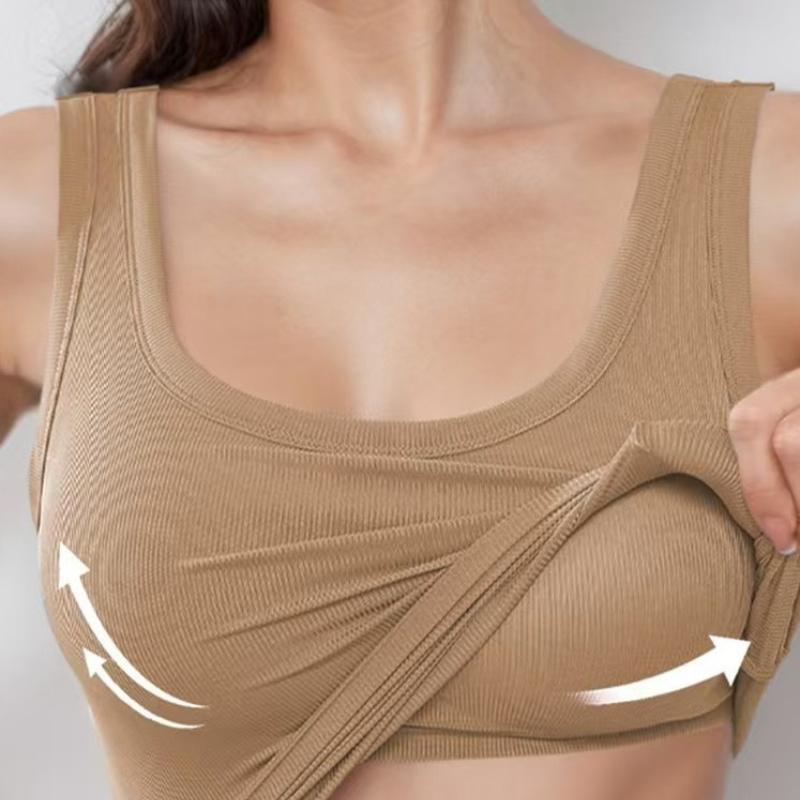 Женский топ без рукавов со съемными вкладышами, прилегающий, однотонный, подходит для ношения как верхний слой или как базовый слой.