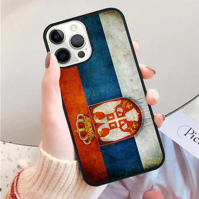 Флаг Сербии Сербский Чехол для Телефона для iPhone 17 Air 16 15 14 12 13 PLUS 11 PRO MAX Задняя Крышка Fundas coque Чехол