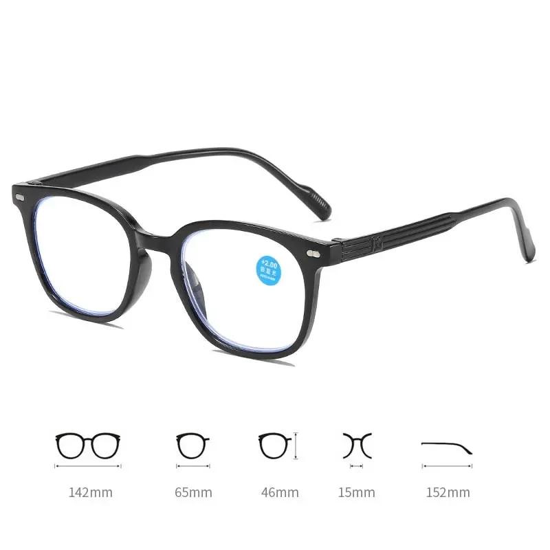 Новые очки для чтения унисекс для женщин и мужчин готовые очки по рецепту роскошные квадратные очки для пресбиопии диоптрийные очки от 0 до +4,0