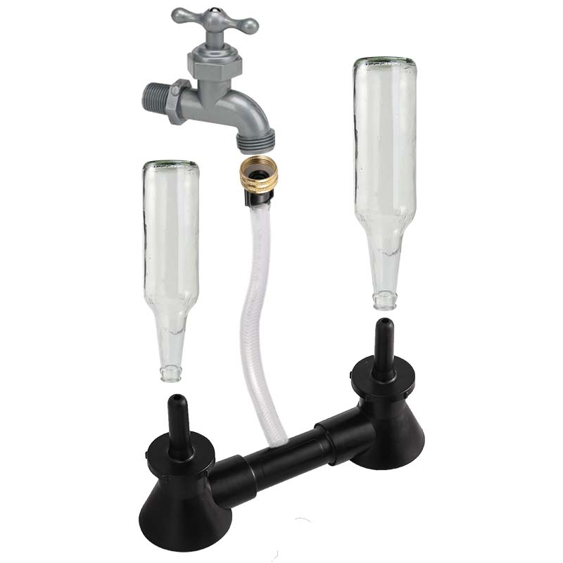 Double Blast Bottle Carboy Washer Wine Rinser Homebrew Beer Wine Cleaning Equipment Cleaner With Kitchen Faucet Adapter Bar 5