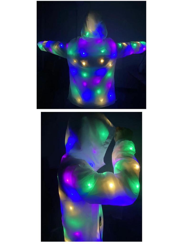 Japanese Style Glitter DJ Stage Costume: Superhero Rock Shiny Dancewear