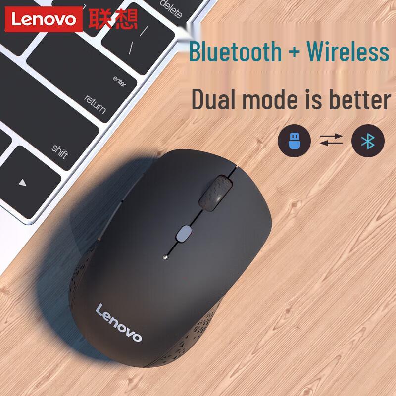 Беспроводная Bluetooth эргономичная офисная мышь Lenovo с двумя режимами
