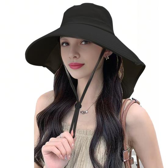 Солнцезащитная шляпа для мужчин и женщин с широкими полями, защитой от ультрафиолета, с шейным клапаном, летняя рыболовная шляпа для походов, путешествий и активного отдыха