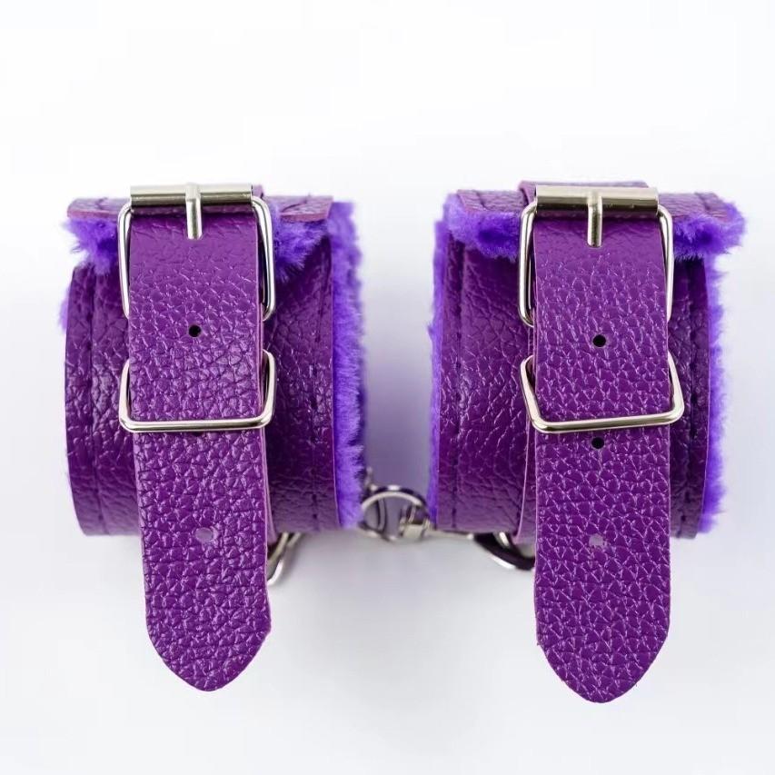 Long Flush Handcuff BDSM Handcuffs Hand Restraint Bondage Gear SM Slave Erotic Play Sex Ankle Handcuffs Detachable Chain Clasp