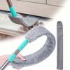 Flat Duster Retractable Long Handle Microfiber Duster Under Appliance Cleaning Tool for Home Apartment Office Floor Furniture
