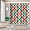 С Рождеством Набор штор для душа Полиэстер Для ванны Искусство Декор для ванной комнаты С крючками Водонепроницаемый Набор штор Рождественский декор