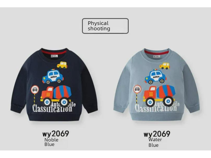 2025 Мальчики Осень & Зима Чистый Хлопок Мультфильм Пуловер