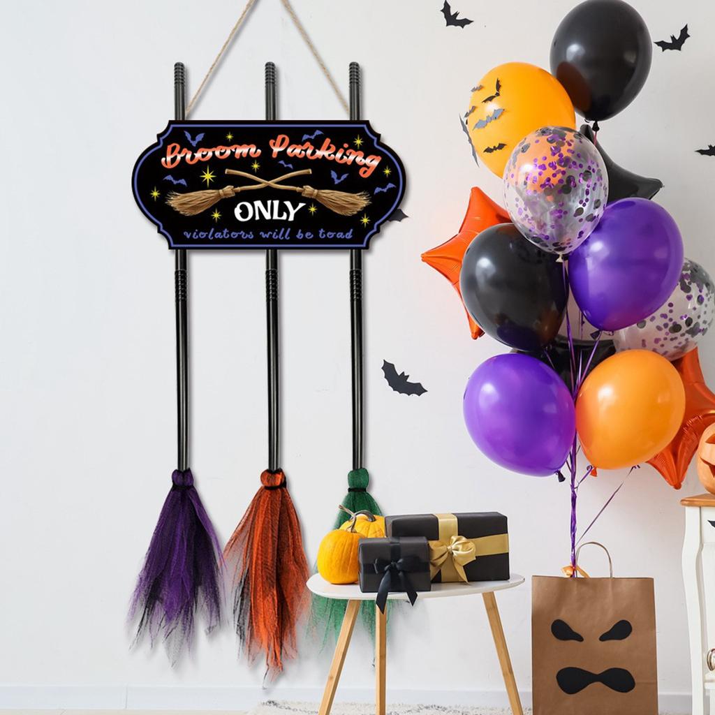 Хэллоуин Ведьма Парковочное место Парковочный знак Подвеска Деревянная Подвеска Праздничное Украшение.