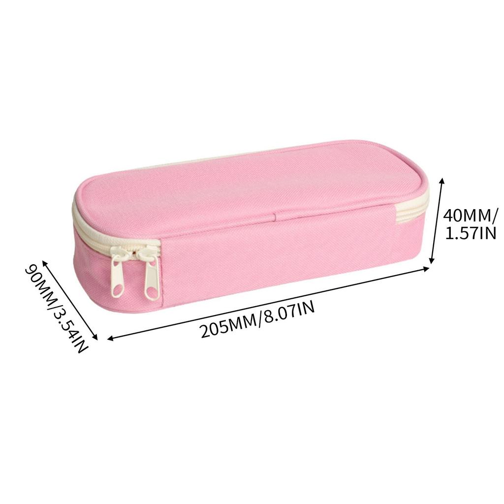 Large Capacity Pencil Cases Simple Solid Color Oxford Fabric Pencil Cases Student Stationery Bag School Supplies