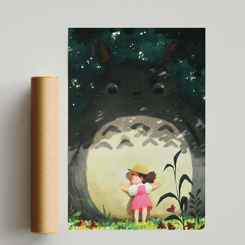 Поп-аниме-фигурка Хаяо Миядзаки/Patlabor/Тоторо, постер в стиле манга, эстетическое настенное искусство, домашний декор для детей в стиле каваи, винтажный принт на холсте