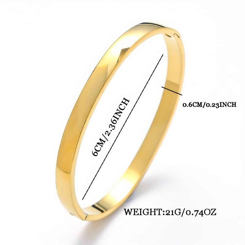 3PCS Stainless Steel Curved Surface 6mm Bracelet, Colorful Three-color Combination, Fashionable Women's Bracelet