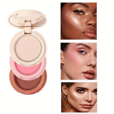 Highlight Blush Repair Volume 3in1 Универсальный диск для осветления тона кожи Улучшение теней для носа Макияж подходит для женщин