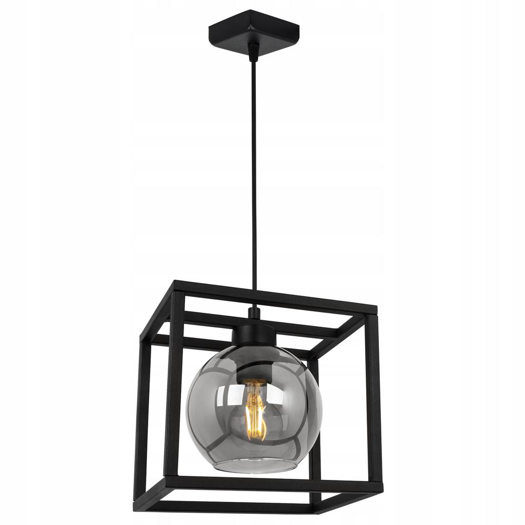 HANGING LAMP CAGE ELEGANT GLASS BALL