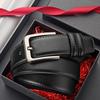 Versatile Zinc Zinc Alloy Leather Belt Texture Pin Buckle Belt Luxury Casual Waist Belt  Elderly People