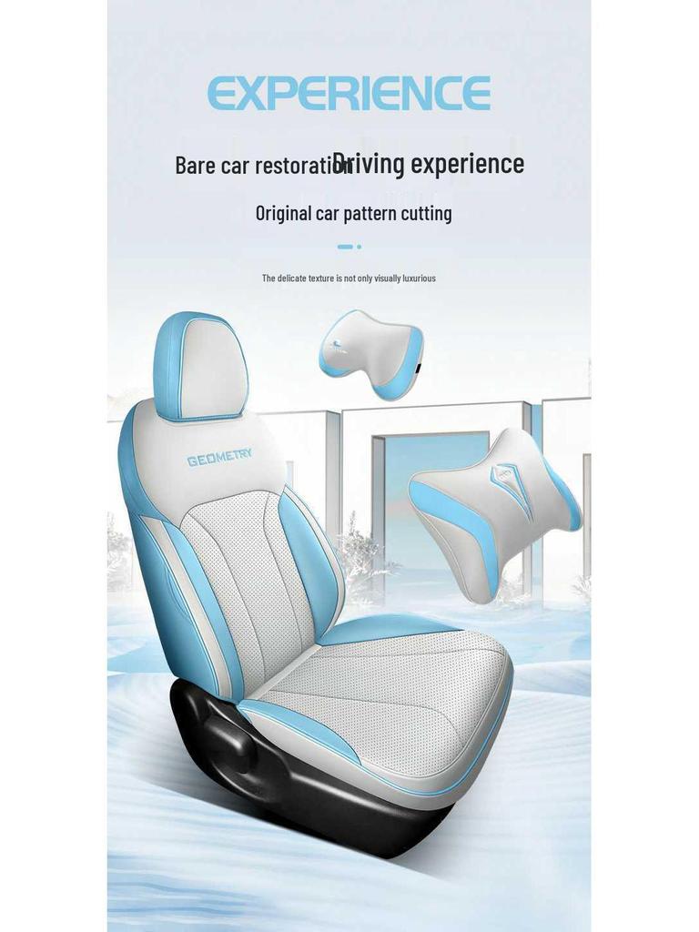 Geometry E Universal Leather Car Seat Covers - Full Coverage, All-Season