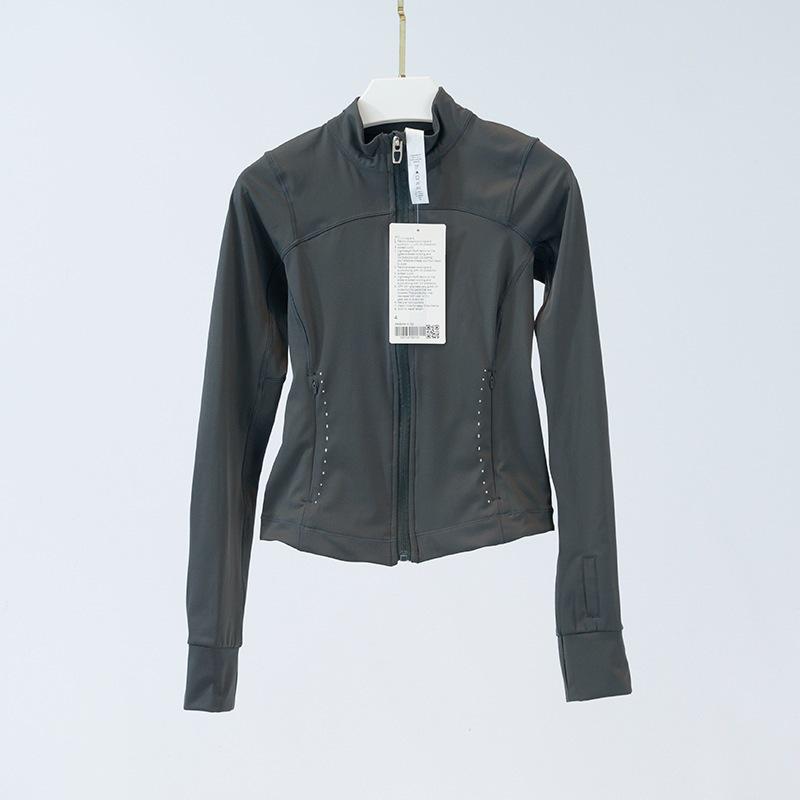 Женская спортивная куртка облегающего кроя со светоотражающими элементами - Легкий нейлон-спандекс, воротник-стойка для летних мероприятий на открытом воздухе