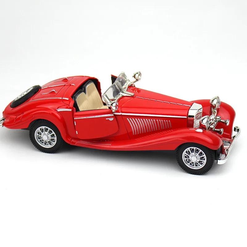 1/28 Alloy Vintage Car Retro 500K Car Model Static Collection Gift Cake Ornaments