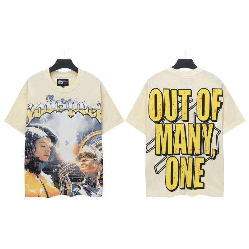 2025 Unisex Loose Fit Graphic Tee Hip Hop Streetwear Cotton T-Shirt Couples
