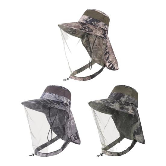 Mosquito Hat Sun with Neck Flap Net Bucket Hat for Outdoor